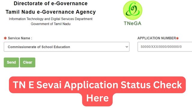TN E Sevai Application Status Check, www.tnesevai.tn.gov.in Status By Aadhar, Application Number